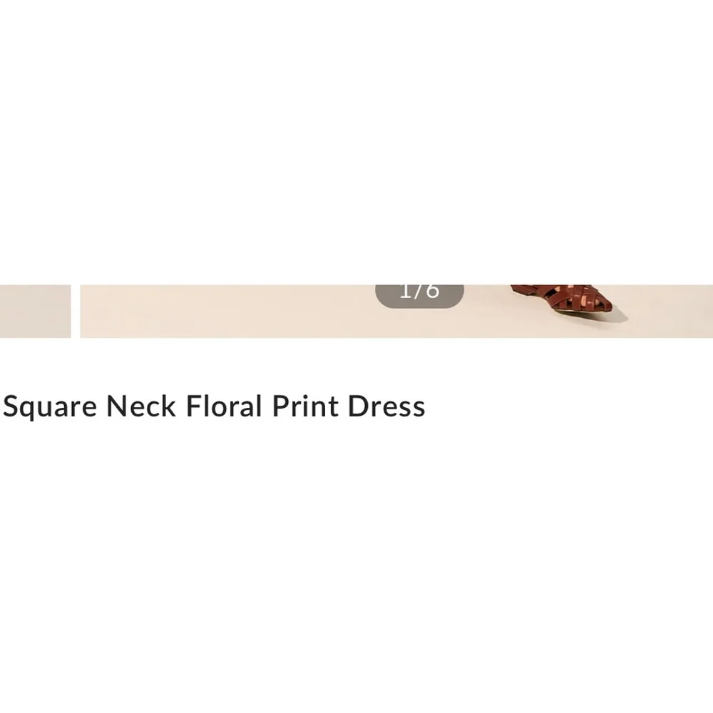 NWT COMMENSE Beige Floral Print Square Neck Maxi Dress S - Picture 6 of 6